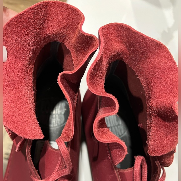 Loints of Holland Rosa lipstick red ankle bootie - Picture 11 of 15